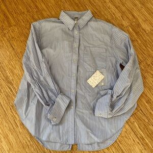 NWT Free People Blue & White Striped Women’s Shirt